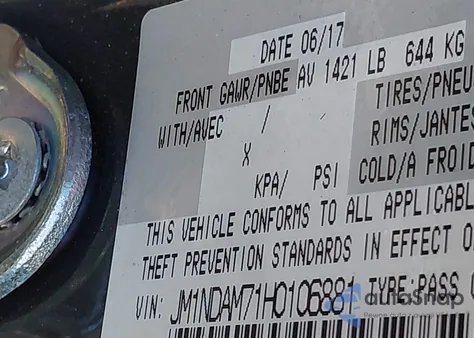 2017 Mazda Mx-5 Miata Rf Grand Touring z USA, uszkodzony, nr VIN JM1NDAM71H0106881